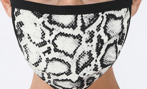 Black & white snakeskin mask